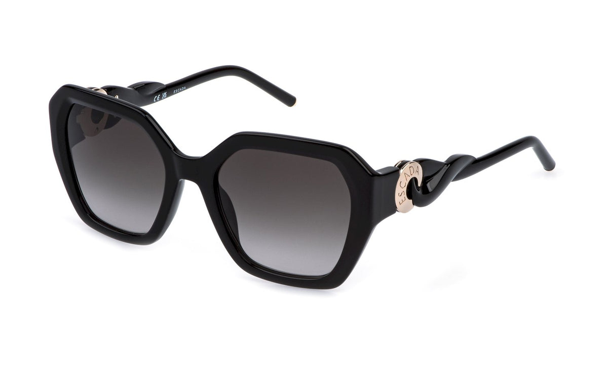 ESCADA - Sesg37 - sunglasses escada - Farbe: 0700 - SHINY BLACK - Größe 54