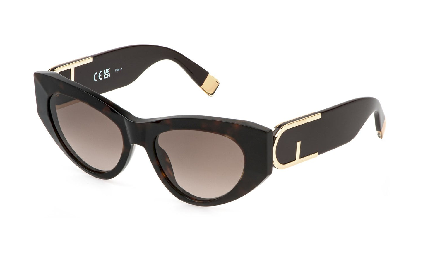 Sonnenbrille Furla - Sfu881 - sunglasses furla - Farbe: 04BL - DARK HAVANA