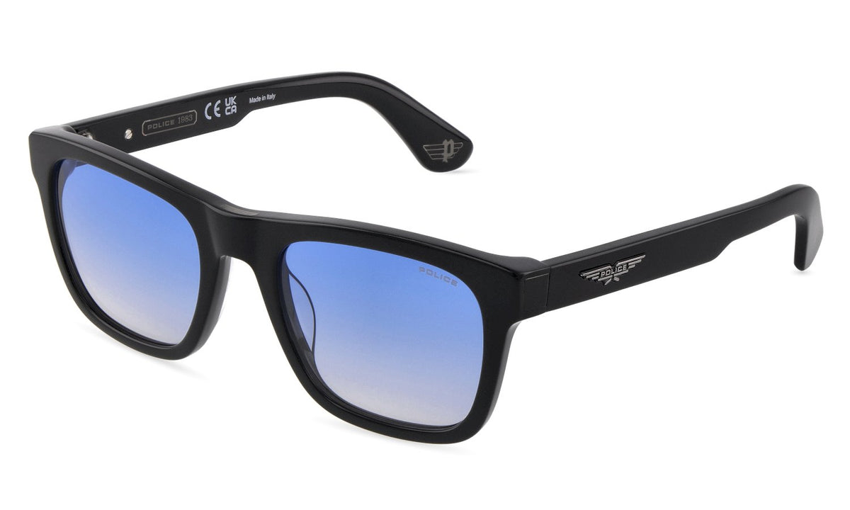 Sple37n - sunglasses police - Farbe: 700B - SHINY BLACK - Größe 52