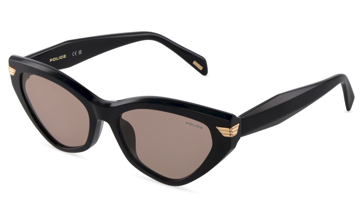 Splv62 - sunglasses police donna - Farbe: 0700 - SHINY BLACK - Größe 54