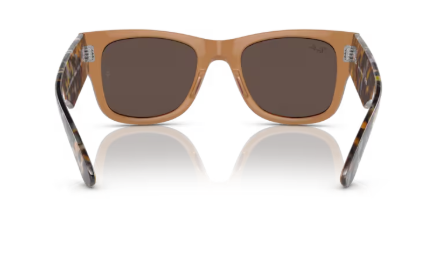 Sonnenbrille Ray Ban 0RB0840S - Mega wayfarer - 663693 - Braun tran) 51 (M)nsparent - Größe(n) 51 (M)