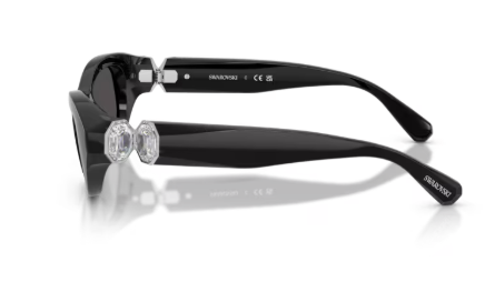 Sonnenbrille Swarovski - 0SK6036U - Farbe : 103887 - Schwarz - Größe(n) 50 (XS)