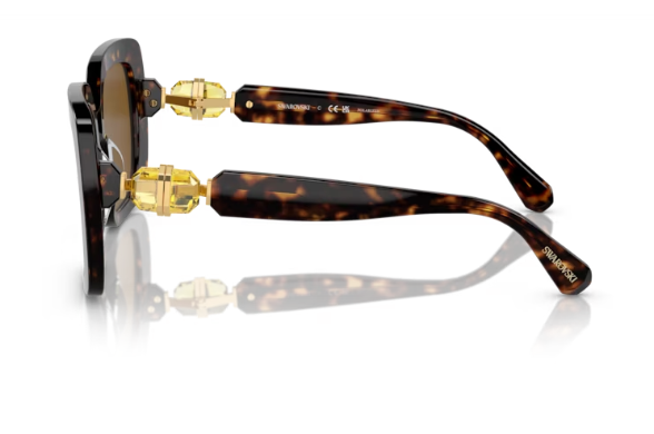 Sonnenbrille Swarovski 0SK6001 - 100283 - Havana - Farbe Havana Glaseigenschaften Polarisierend