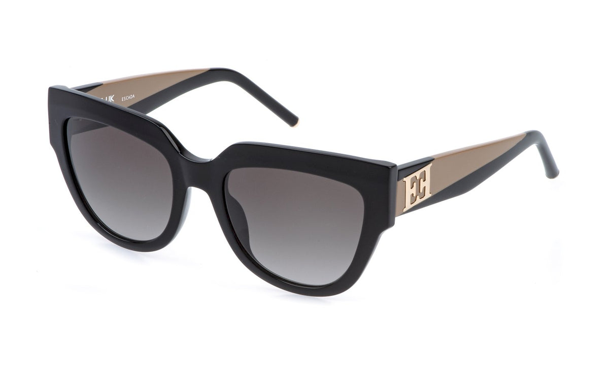 ESCADA - Sesf41 - sunglasses escada - Farbe: 0700 - SHINY BLACK - Größe 54