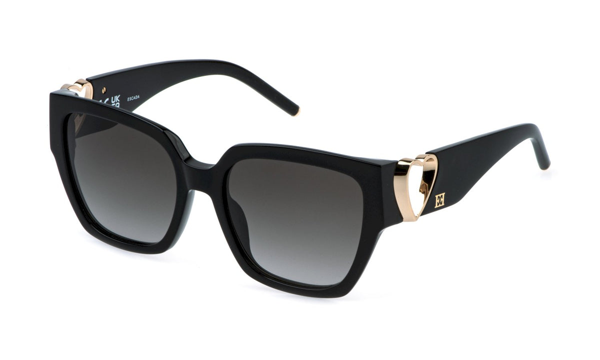 ESCADA - Sesf43 - sunglasses escada - Farbe: 0700 - SHINY BLACK - Größe 54