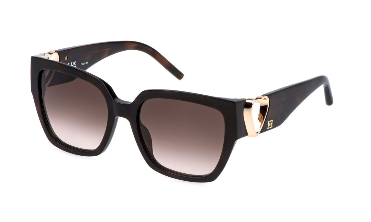ESCADA - Sesf43 - sunglasses escada - Farbe: 0752 - SHINY DARK HAVANA - Größe 54
