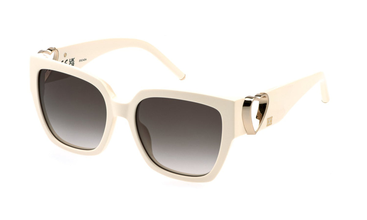 ESCADA - Sesf43 - sunglasses escada - Farbe: 09ZQ - SHINY FULL IVORY - Größe 54
