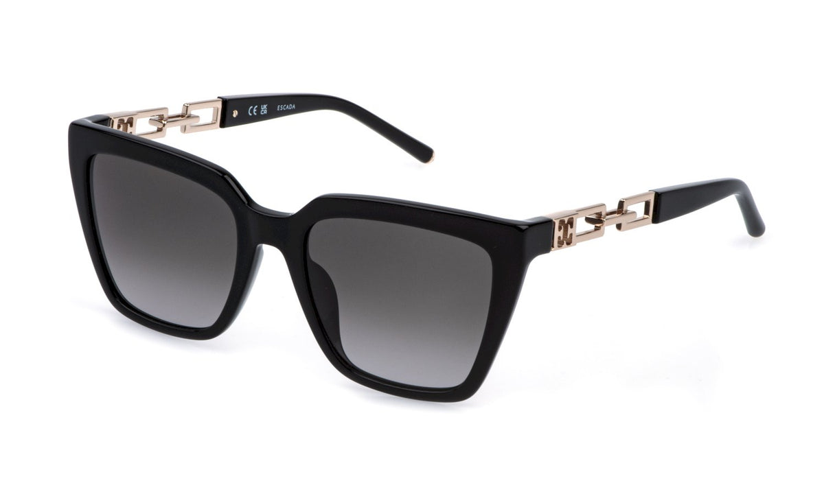 ESCADA - Sesg39 - sunglasses escada - Farbe: 0700 - SHINY BLACK - Größe 54