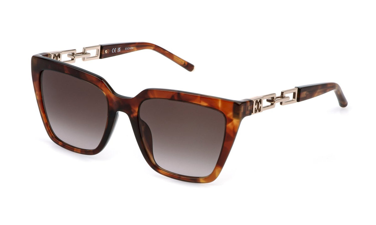 ESCADA - Sesg39 - sunglasses escada - Farbe: 0745 - SHINY HAVANA - Größe 54
