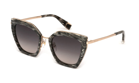 Sonnenbrille FURLA - Sfu821 - sunglasses furla - Farbe: 03AM - SHINY STRIPED GREY HAVANA