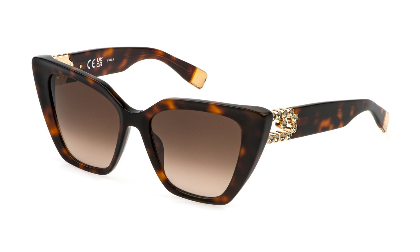 Sonnenbrille Furla - Sfu879s - sunglasses furla - Farbe: 0752 - SHINY DARK HAVANA