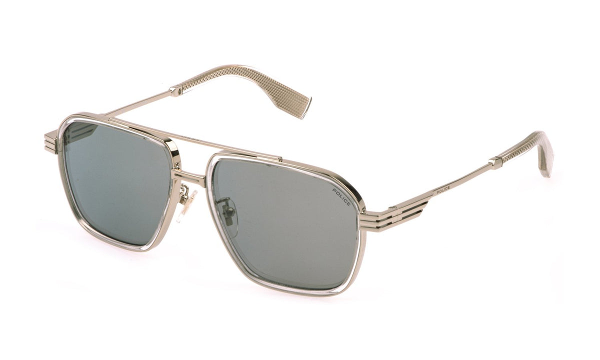 Splq91e - sunglasses police - Farbe: 8FFG - SHINY GREY GOLD - Größe 58