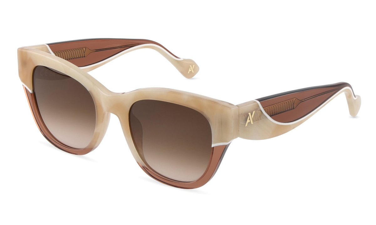 Sya254v - sunglasses yalea - Farbe: 09YL - MARMORIZED IVORY - Größe 52