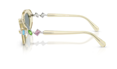 Sonnenbrille Swarovski - 0SK6042 - 1080/1 - Transparentes gelb - Größe(n) 53 (XXL)