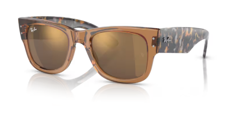 Sonnenbrille Ray Ban 0RB0840S - Mega wayfarer - 663693 - Braun tran) 51 (M)nsparent - Größe(n) 51 (M)