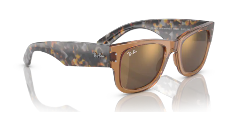 Sonnenbrille Ray Ban 0RB0840S - Mega wayfarer - 663693 - Braun tran) 51 (M)nsparent - Größe(n) 51 (M)