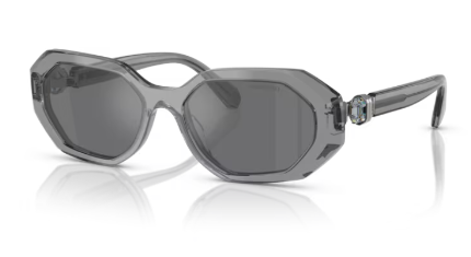 Sonnenbrille Swarovski- 0SK6028 - 10626G - Dunkelgrau transparent - Größe(n) 54 (S)