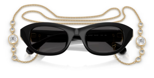 Sonnenbrille Swarovski - 0SK6036U - Farbe : 107687 - Schwarz - Größe(n) 50 (XS)