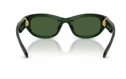 Sonnenbrille Swarovski - 0SK6036U - Farbe : 108171 - Milky dark green - Größe(n) 50 (XS)