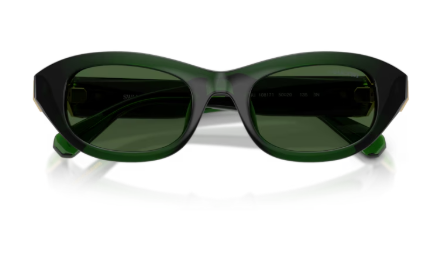 Sonnenbrille Swarovski - 0SK6036U - Farbe : 108171 - Milky dark green - Größe(n) 50 (XS)