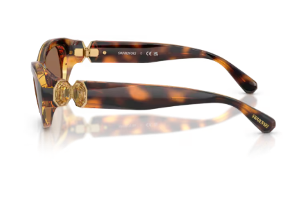 Sonnenbrille Swarovski - 0SK6036U - Farbe : 100273 - Havana - Größe(n) 50 (XS)