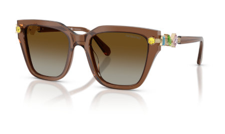 Sonnenbrille Swarovski- 0SK6041 - Farbe: 1067T5 - Braun transparent - Größe(n) 53 (XL)